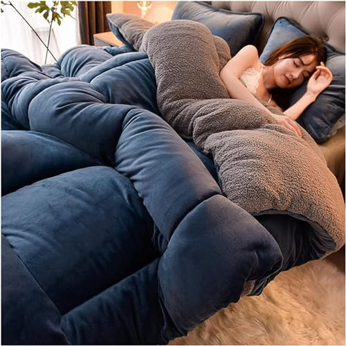 TUCVZVO Couette Polaire 220X240, Edredon Épais Hiver, Couverture Très Chaude Et Super Douce Pour 2 Personnes, C, 220x240 5kg