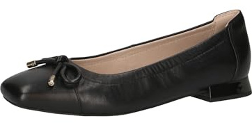 CAPRICE Women's Ballet Flats with Bow Elegant, Black (Black Nappa), 5 UK