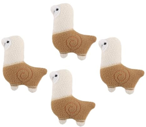STOBOK 4stücke Tier-patch Näh-applikation Für Kleidung Zubehör Cartoon Alpaka Applique Pflegeleicht Handwerk Decor Hautfreundlich Plüsch Material Bequem Zu Nähen Oder Kleben