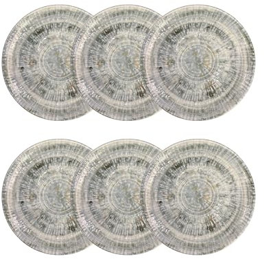 Bonna Odette ODTOLGRM04CT - Juego de 6 platillos de porcelana (16 cm de diámetro, 2 cm de alto, porcelana)