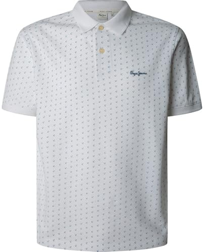 Pepe Jeans Basil Polo, Blanc (Blanc), L Homme