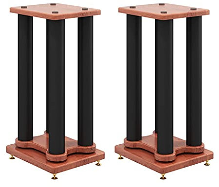 Hhmmei2024-23 Boxenständer Lautsprecherständer Sound-Rack, Boden-Sound-Surround-Rack, Medien-Rack, Sound-Lautsprecherständer mit Stahlrahmen, 2 Packungen für Heimkino und Studio(S-60)