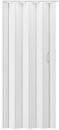 Techni Home Studio Series 36 W x 80 H PVC Foldable Accordion Door, Trimmable, Flexible Single Layer Panels, White Oak