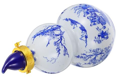 SHOWERORO Porcelain Tokkuri Wine Bottle Blue White Traditional Craftsmanship Sealed Design for Christmas Decor