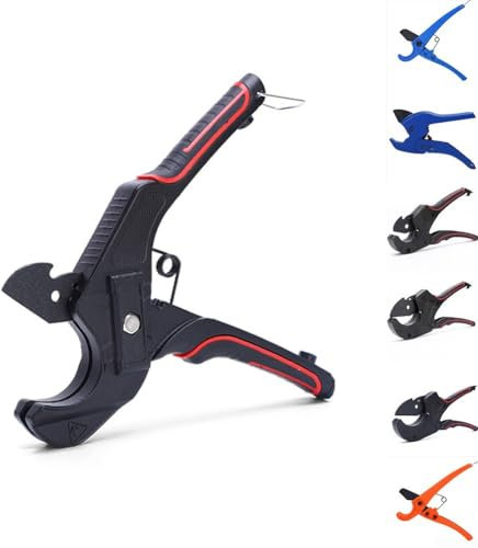 Tijeras cortadoras de tubos de PVC, corte de trinquete, perfectas para proyectos de fontanería y bricolaje (1)