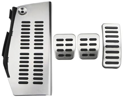 Auto Pedal Set Für Seat Für Ibiza 6k 6L 6J Für Cordoba Für Leon Für Toledo 1M 1995-2004 Auto Pedale Edelstahl Gas Bremse Dead Rest Pedal Abdeckungen Fußpedal Bremspedal(MT with Rest)