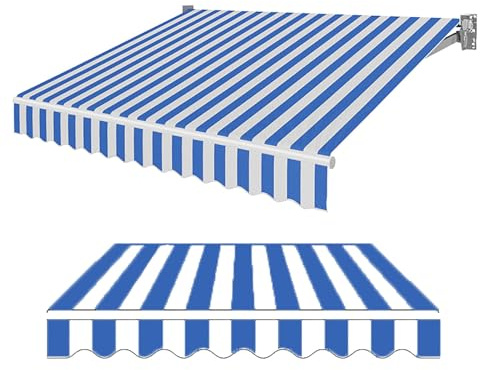 Generico Tessuto di Ricambio per Tende da Sole Esterni, Copertura Superiore in Tela per tendone Retrattile da Patio con Balza, Impermeabile, Protezione Solare, Solo Tessuto(10x8ft)