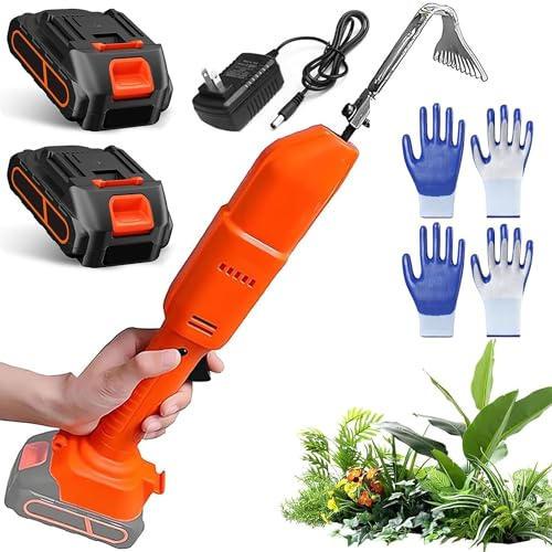 Zappa coltivatore, mano di zappa per scavo elettrico, strumenti di giardinaggio 2 in 1 e rastrello, utensile da giardino coltivatore, per allentarsi e diserbo
