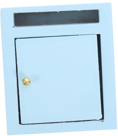 ORFOFE Mini House Meuble Boîte Aux Lettres Miniature pour Maison De Poupée Boites Aux Lettres Mini Statues De en Bois Ciel Bleu