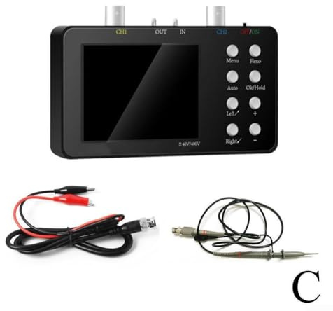 Oscilloscope numérique à bande passante 10 MHz avec double canal et générateur de signal pour réparation automobile et bricolage électronique, prend en charge 12 écrans de paramètres et 3 écrans LCD