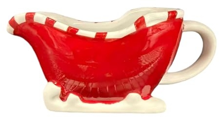 Swan Household Ceramic Red Sleigh Saucer Christmas Gravy Boat Novelty Table Decoration Xmas Tableware Decoration
