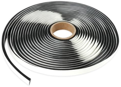 9 mm x 4 m butylrundsladd svart, 9 mm x 4 m, tätningstejp, vattentät, butyltejp med starkt lim, UV-motstånd och hög temperaturbeständighet för konstruktion, bilar och tätningar