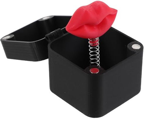 PENIKOKO Rote Lippen Scherzartikel Satz mit Pop Up Überraschung Realistisches Valentinstagsgeschenk für Erwachsene Kompaktes für Party Büro und Geburtstag