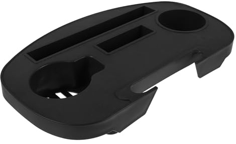 Abaodam Bandeja Portavasos para Silla Plegable con Clip, Organizador de Bebidas de Plástico Resistente al Exterior, Soporte para Teléfono y Bandeja de Snacks para Sillón de Jardín