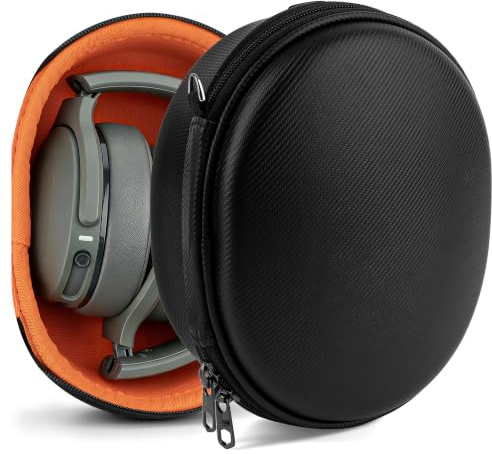 Geekria Shield Headphones Case Compatible with Skullcandy Crusher ANC 2/Evo/ANC, Hesh 3, Venue ANC, Replacement Hard Shell Travel Carrying Bag with Cable Storage (Black)