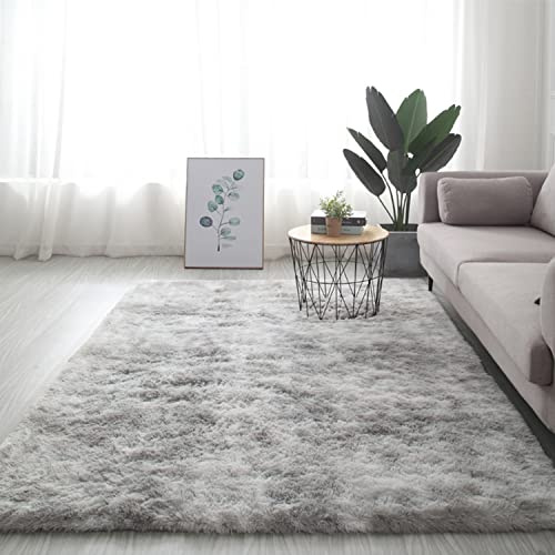 Swsen Tappeto Soggiorno Shaggy - Tappeto Peloso Salotto per Cameretta Home Decor - Tappeti Grande Moderno in Diversi Colori E Misure, Größe: 50x80CM, Colore: Grigio