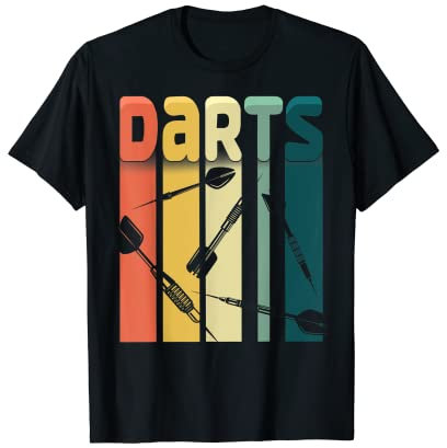 Retro Dartscheibe Dartboard 180 für Dartspieler Dart Herren T-Shirt