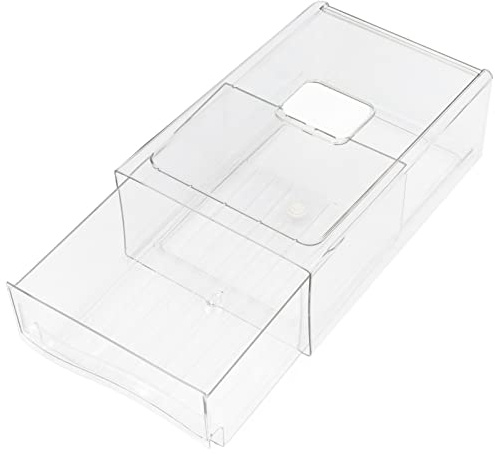 Cajones apilables para refrigerador, contenedores extraíbles, organizador transparente para cajones de nevera, contenedores de almacenamiento de alimentos, protector de frutas y verduras (L)