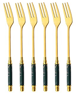 Besteck Set Geschirr Keramik Vollbesteck Edelstahl Messer Kuchen Gabel Löffel Set Geschirr Geschenk 6 Stück Kuchengabel B