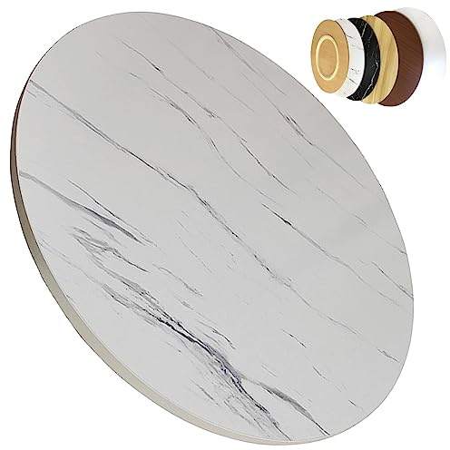 SAGIDAR 360 ° Drehbares Tablett, Esstisch Drehteller Runder, Ø 50cm-100cm, Holz Drehplatte, Abgerundete Kanten, Großer Drehscheibe, Mit Silent Base, 6 Farben Verfügbar, Sicherheit Der Nutzung