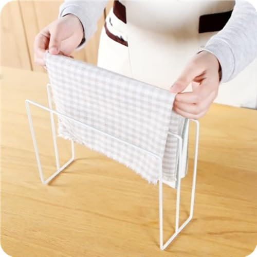 Soporte Para Toalla De Plato, Soporte Para Trapo, Soporte Para Toallita, Colgador De Sartén De Hierro, Estante De Secado Para Paño De Cocina, Almacenamiento En Encimera(Blanco)