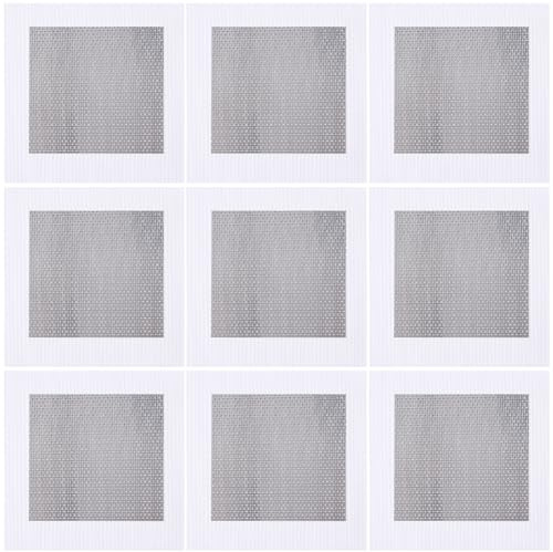 GORGECRAFT 10 Blatt Wandreparaturflicken Aus Aluminium Trockenbau-Reparatur Große Lochflickenabdeckung Mit Selbstklebendem Metallgitter Schnelle Reparatur Für Löcher In Deckenputzwänden 15x15 cm