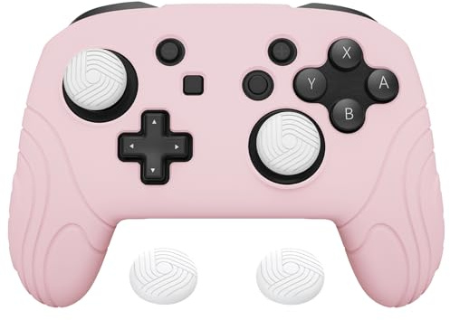 playvital Coque pour Switch Pro Protection Manette pour Nintendo Switch Pro,Étui Housse avec Capuchon Joystick,Antidérapante-Noir,Édition Samouraï