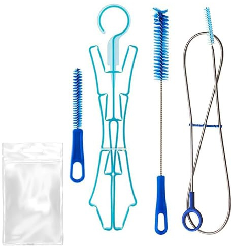 Trinkblasen Reinigungsset Für Wasserbehälter, 4 In 1 Reinigungsbürste Trinkblase,Multifunktions Wasserblasen Reinigungsset, 4-in-1 Tragbares Trinkblasen Rohr Reinigungsset, Trinkrucksack Reinigungsset