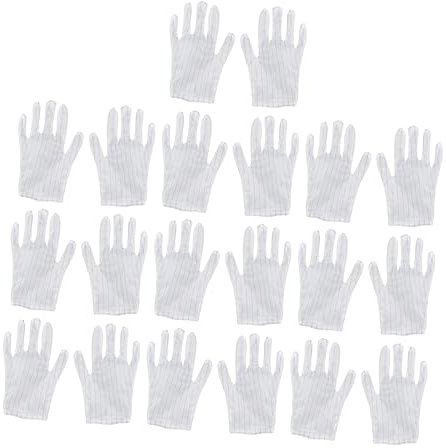 KITANDOVE -handschuhe Mit Statischen Streifen 10 Paar Schutzhandschuhe Für Die Arbeit Für Damen Und Herren Staubdichtes Sicheres Atmungsaktives Material