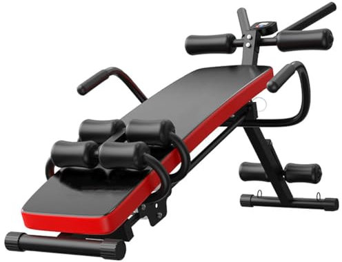 Bauchtrainer Bauchmuskeltrainer Mit 3-stufiger Höhenverstellung, Tragbares Sit-up-Board Für Den Heimgebrauch, Multifunktionale, Faltbare Hantelbank, Tragfähigkeit 200 Kg/440 Lbs