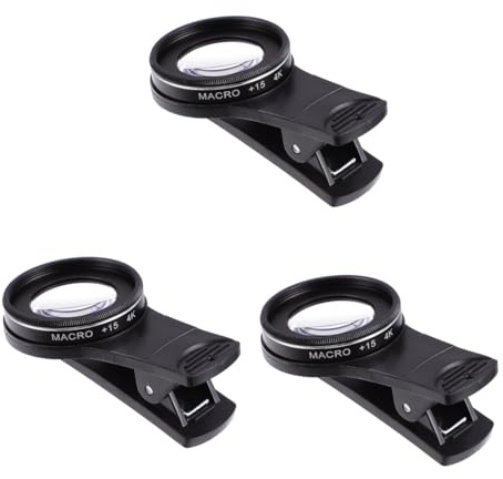 KITANDOVE 3pièces Haute Définition Objectif Macro Clip pour Smartphone Lentille De Caméra Conception Portable Et Légère pour Photos Détails Précis