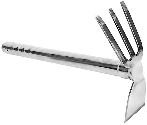 MERRYHAPY houe portative Outils Jardinage kit Jardinage Anti Rouille antirouille Gardening Tools râteau a Main houe de Larve Plantation Jardinage houe Outil de Jardin Acier Inoxydable Silver