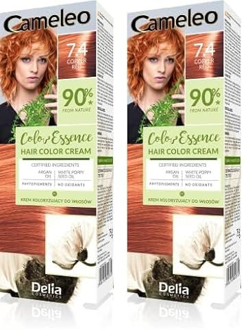Cameleo - Color Essence - Crema Colorante - Rosso Rame - Colorazione semipermanente TONO SU TONO” - Effetto Fino a 8 Lavaggi - Colore Naturale e Profondo - Rinfresco del Colore - Nutrimento - 75g