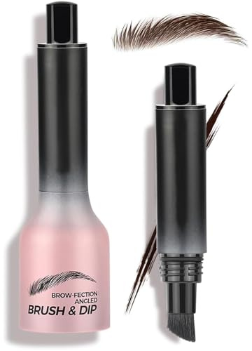 Augenbrauenpinsel, Wasserfest Augenbrauenstift Härchenzeichnung, Wischfest Langanhaltend Abgewinkelter Augenbrauen Bürste, 3D Microblading Eyebrow Pencil Erzeugt Natürliche Augenbrauen (Chocolate)