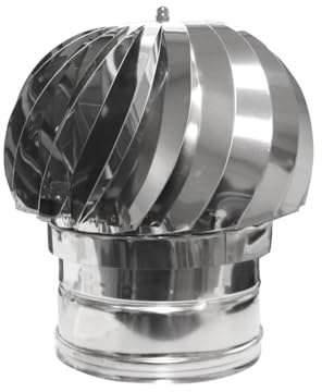 PIKAPPA 1322I Aspirateur éolien en inox à base ronde pour conduits et conduits de cheminée ø 200 mm.
