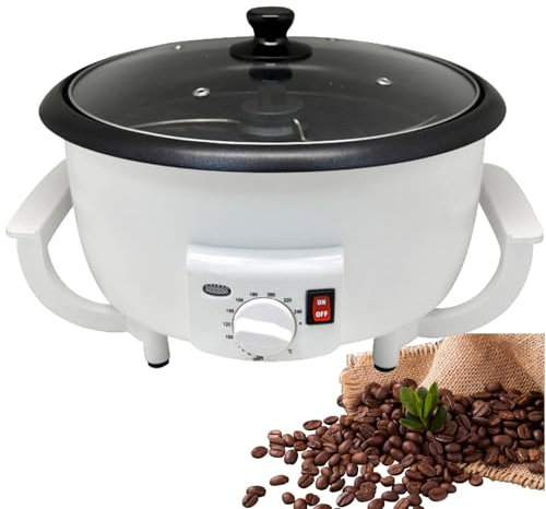 Home Coffee Roaster Kit - 1200W Electric Roasting Machine for Coffee Beans, Nuts, and Chestnuts - 300g Capacity