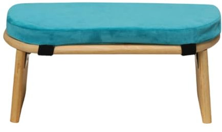 Perfeclan Meditationsbank Meditationsstuhl mit kissenfaltbarem Bambusknienhocker für Home Office, Blau
