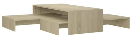 Eleganz Satztisch-Set Sonoma-Eiche 100x100x26,5 cm Holzwerkstoff - Moderner Esstisch für kleine Räume, langlebig & platzsparend - Perfekt für Familien & Wohngemeinschaften