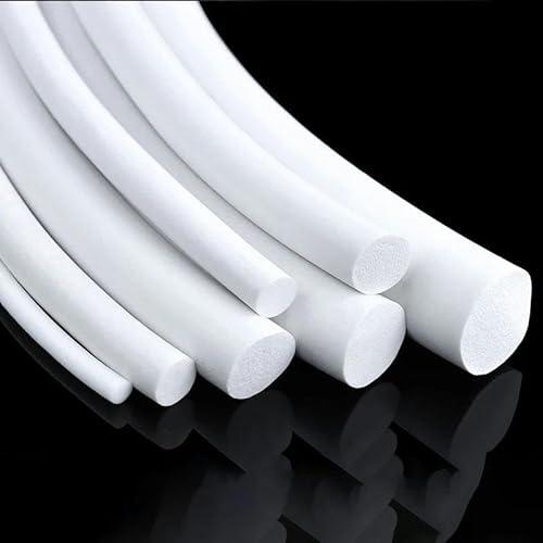 Bande de caoutchouc de silicone ronde en mousse blanche, 1/3/5 m, cordon d'étanchéité en mousse, diamètre 4,0 mm, 1 mètre