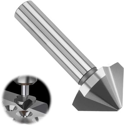 Countersink Drill Bit HSS 6542 90° 30mm Chamfer Cutter 3-Flute High-Speed Steel Positioning Drill Bit Compatible with Bosch DeWalt Makita Wood Metal Steel Stainless Steel Machine Tools