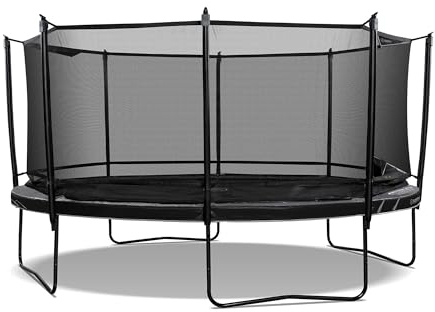 Legend Oval 420 Trampolin Outdoor mit Sicherheitsnetz – 420 x 290 cm – Premium Gartentrampolin Outdoor, Verstellbare Sprungkraft – Stabiler Stahlrahmen – Werkzeuglose Montage – Für Kinder & Familie
