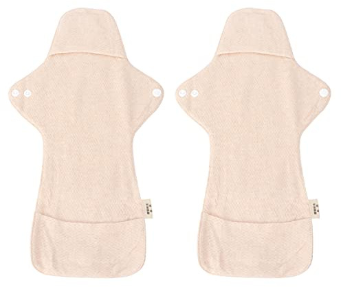 SOIMISS 2stücke Wiederverwendbare Damenbinden Waschbare Stoffbinden Für Menstruation Und Wochenbett Saugfähige Baumwollbinden Tragbar Und Faltbar