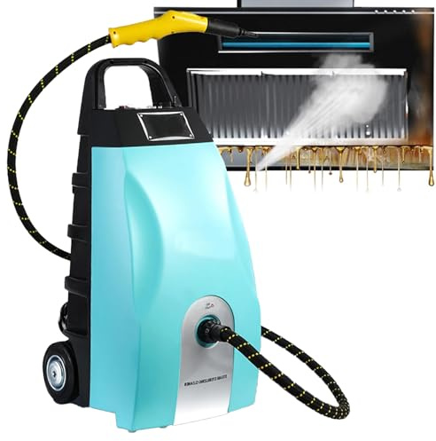 SUYUDD Limpiador de Vapor Portátil, Limpiador a Vapor de Mano 3000W con 9 Cepillos y Tanque 3.5L, Elimina Grasas en Muebles, Limpiador Vapor Profesional