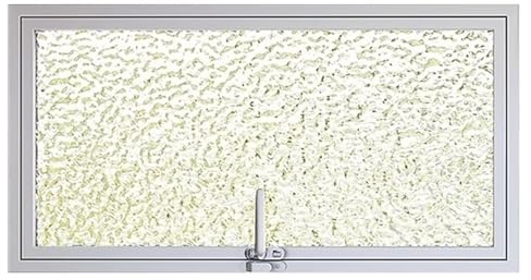 Fenêtre rectangulaire pivotante à 360° en métal avec vitrage Opaque, fenêtre à battant pivotante, fenêtre de Ventilation intégrée pour Salle de Bain intérieure ou sous-Sol (Blanc, 100 x 40 c