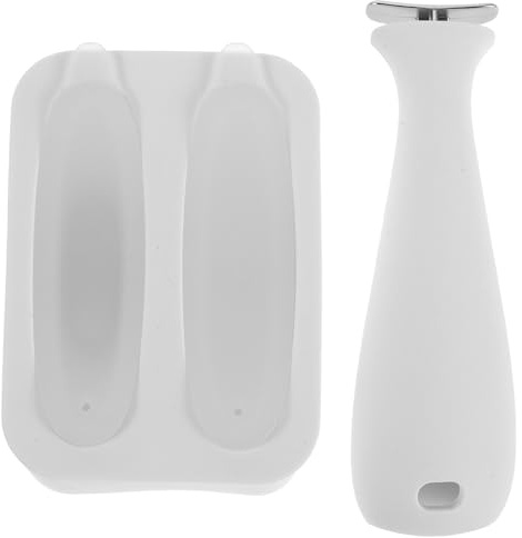 DECHOUS Rodillo Facial de Hielo de Silicona Color Claro Molde para Masaje Refrescante, Reafirmante y Alivio de Ojos, Herramienta Reutilizable para Cuidado Facial en Casa
