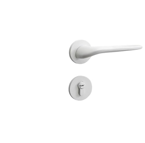 Juego de manillas para puertas Cerraduras de seguridad for puertas dormitorio, cerraduras puerta mecánicas silenciosas for baño, blancas con manija silenciosa, herrajes for muebles for el hogar(D)