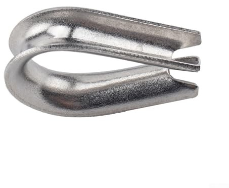 Dedal de acero inoxidable 316 de grado marino para cuerda de alambre de 1/4 pulgadas utilizado en tareas de aparejo de yates y terminación de cables industriales