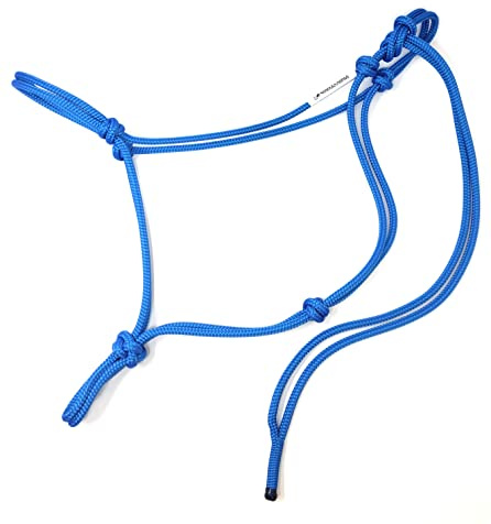 Knotty Girlz 2 Knot Rope Horse Halter (Blue, Standard)