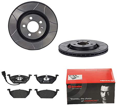 2 Bremsscheiben Geschlitzt 280 mm + Bremsbeläge Vorne von Brembo Geschlitzt (1420-53484) Bremsensatz Bremsanlage Bremsen-Kit,Bremsenset, Bremsscheiben, Bremsbeläge, Bremsen-Set, Beläge, Bremsbelag,