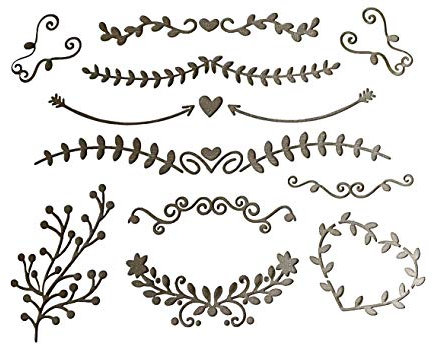 Chalkboard Elements Scrapbooking Wedding Craft Stencil Re-usable A4 Mylar Film